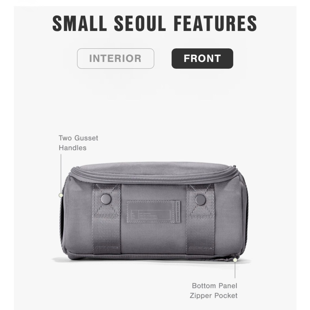 Dagne Dover SEOUL DOPP KIT in Ash, small toiletries